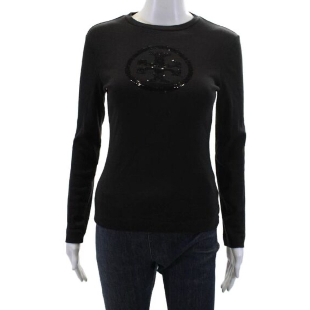 Tory Burch Black Long Sleeve Top